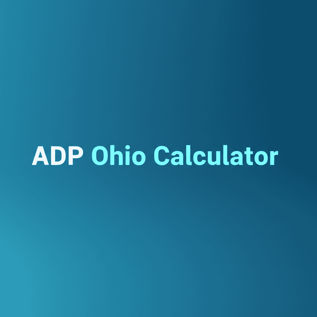 ADP Ohio Paycheck Calculator Interface